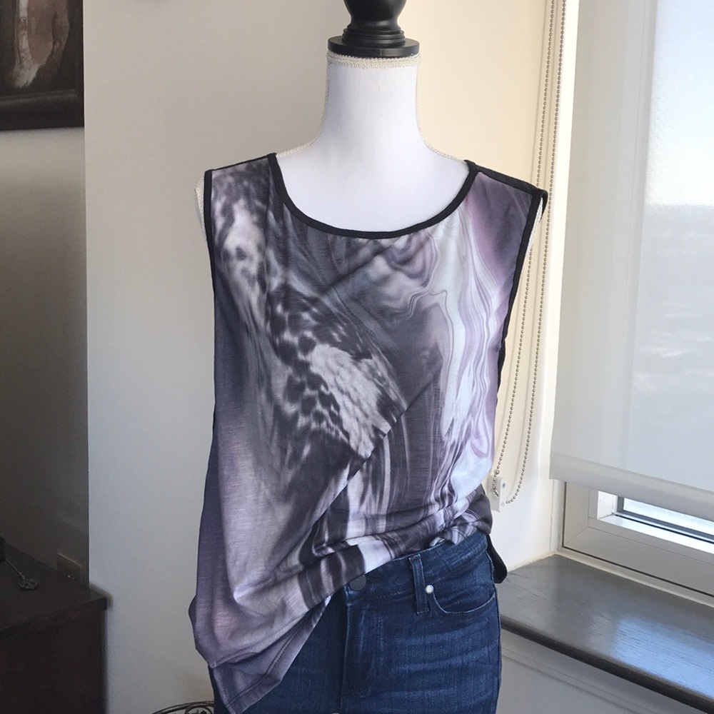 DKNY NWT Purple and black tunic